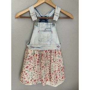 Jordache Denim Bib and Skirt Dress 90s style